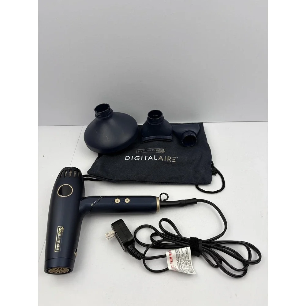 InfinitiPRO By Conair DigitalAIRE Hair Dryer Blue Travel Size 1002L Diffuser